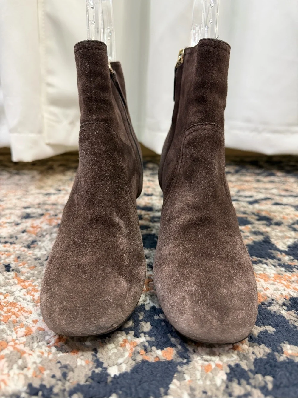 Tod’s Chocolate Brown Suede Wood Heel Chelsea Boots Size 6